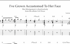I've Grown Accustomed To Her Face, Wes Montgomery Chord Melody